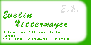 evelin mittermayer business card